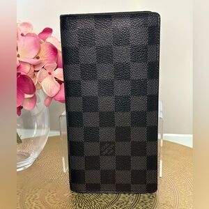 Louis Vuitton Black Damier Graphite Long Wallet
